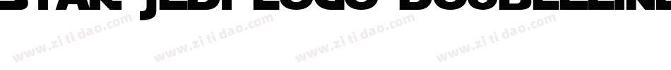 Star Jedi Logo DoubleLine2字体转换